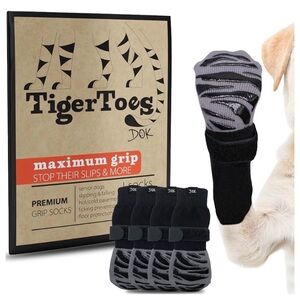 🆕 [DOK] TigerToes Premium Non-Slip Dog Socks Sz: XXL